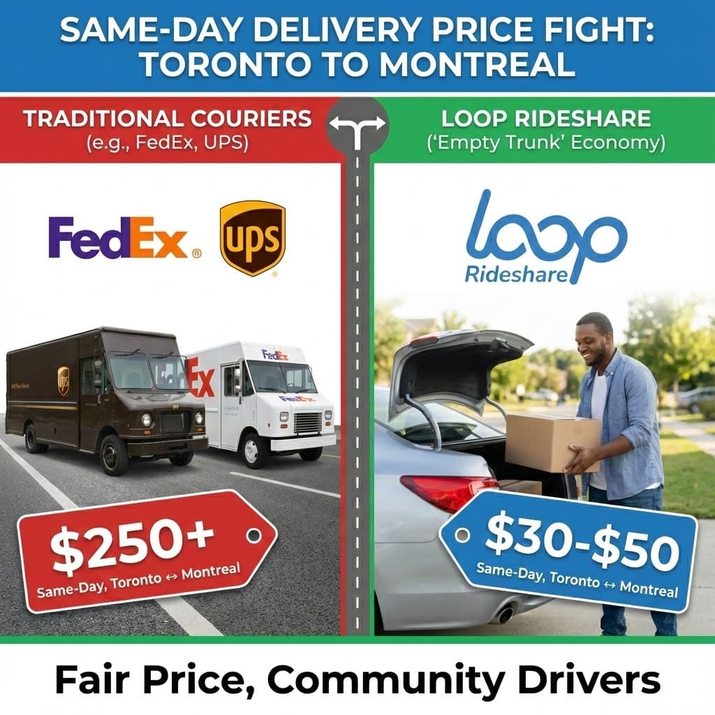 Forget FedEx: Why Loop Rideshare is the Cheapest Same-Day Courier in Canada